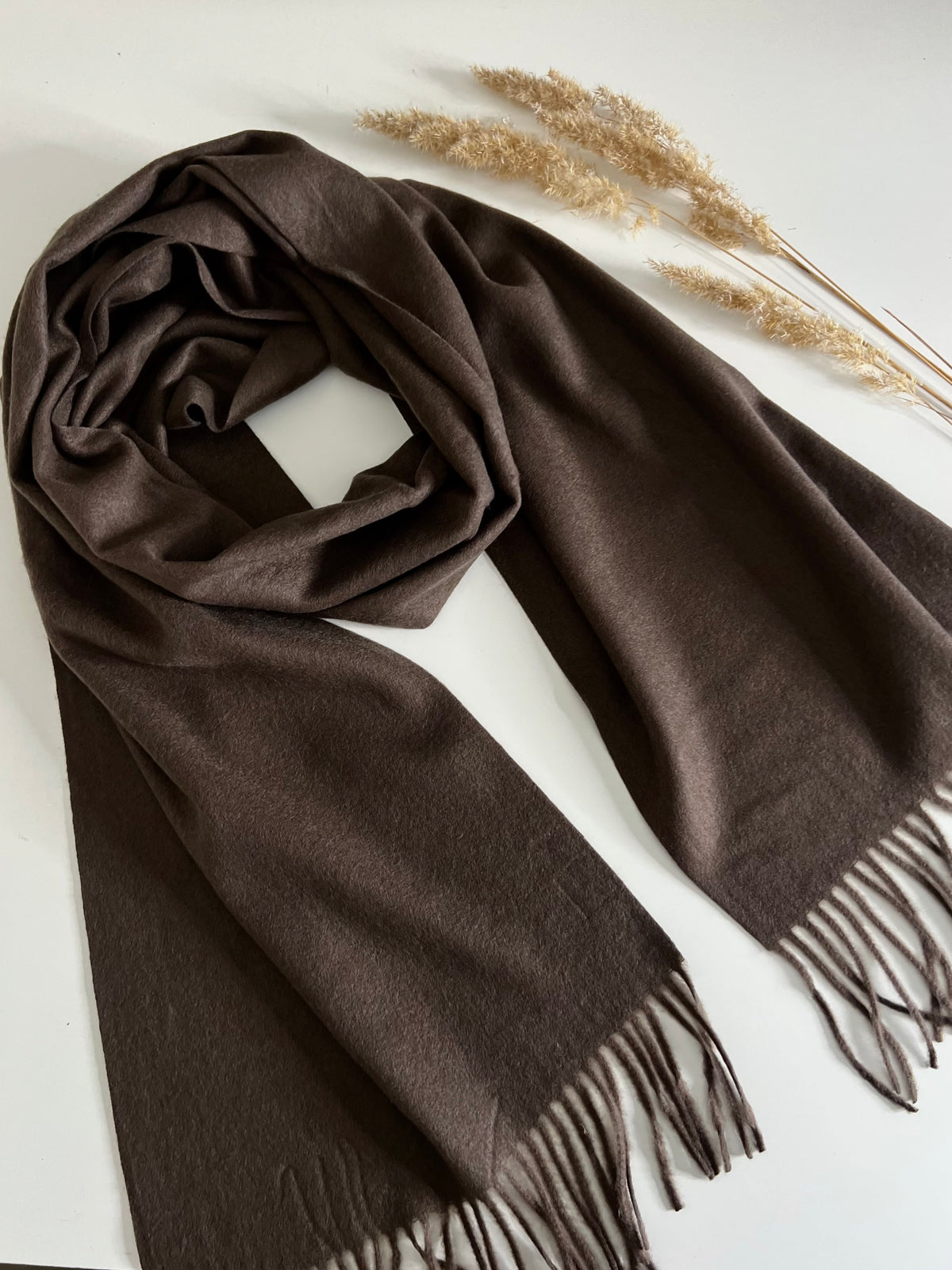 Violet scarf, brown