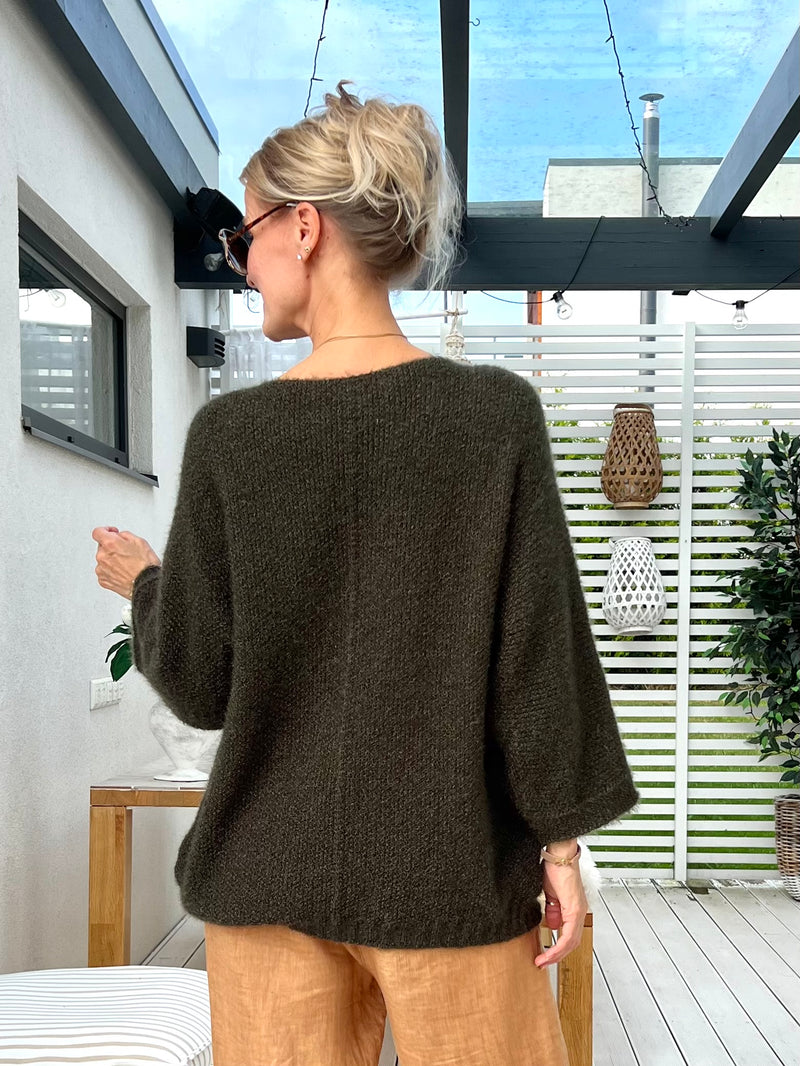 Boheme sweater, dark green