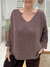 Kate sweater, chocolate brown