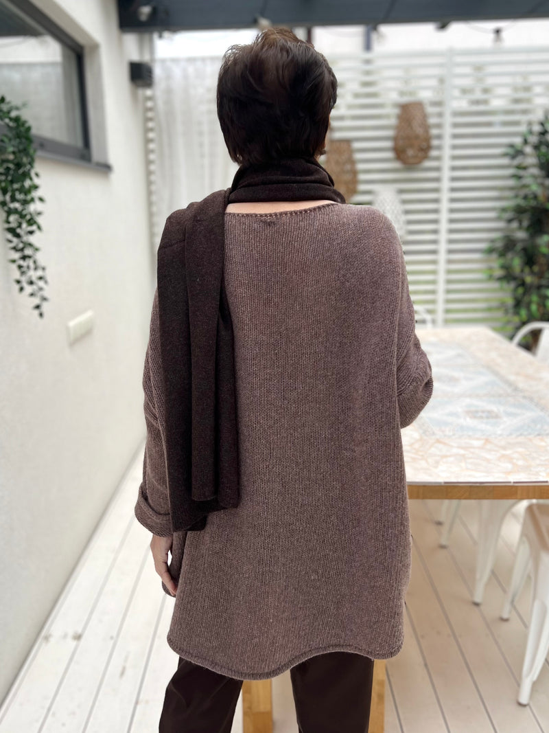 Kate sweater, chocolate brown