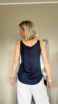 Lucy -pellavatoppi, navy