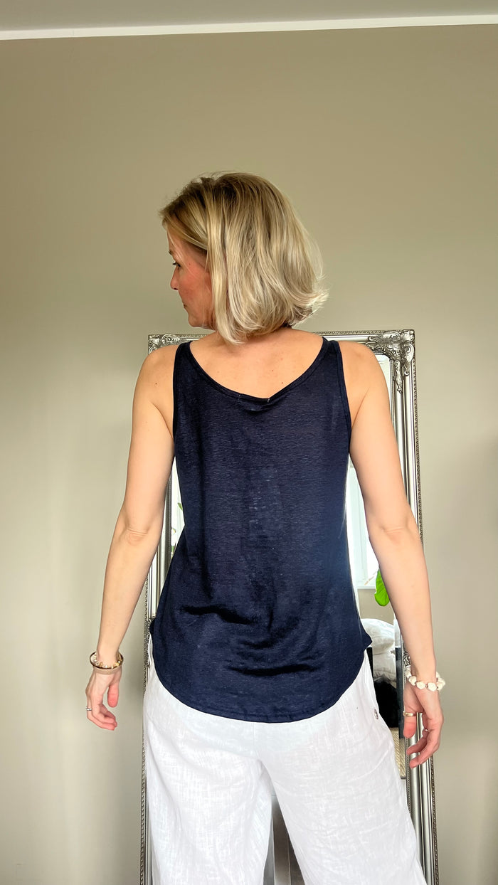Lucy -pellavatoppi, navy