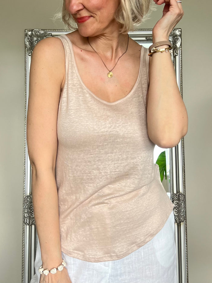 Lucy -pellavatoppi, beige