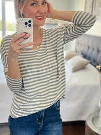 Idaho sweater, gray / natural