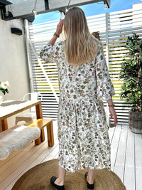 Summer Dream -mekko, valkoinen-vihreäkukka