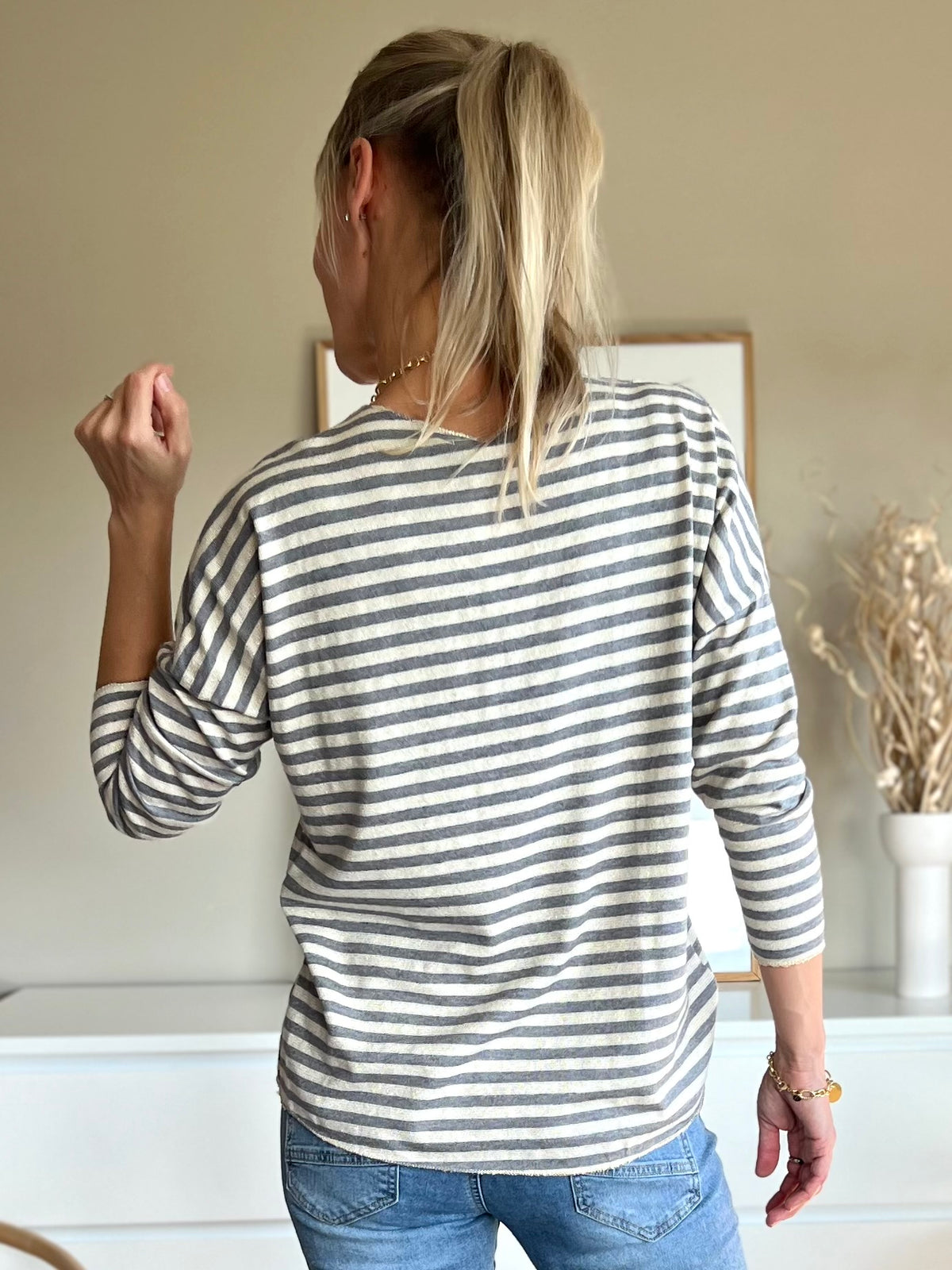 Idaho sweater, gray / natural