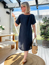 Isabella -pellavamekko, navy