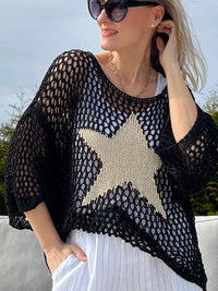 Star Shine sweater, white