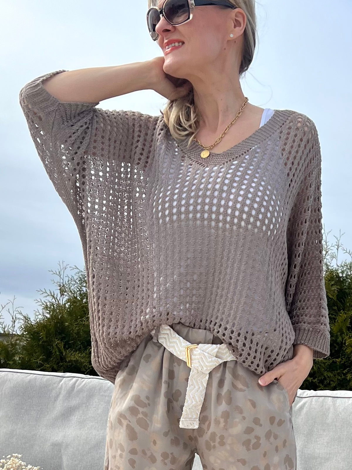 Nikki sweater, Taupe