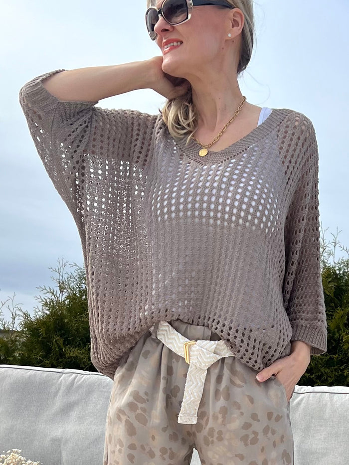 Nikki sweater, Taupe