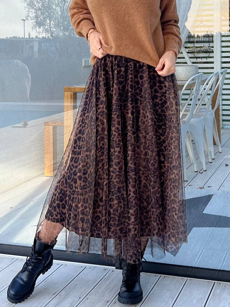 Darling tulle skirt, brown