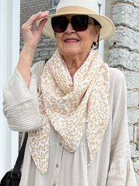 Brenda cotton scarf, beige