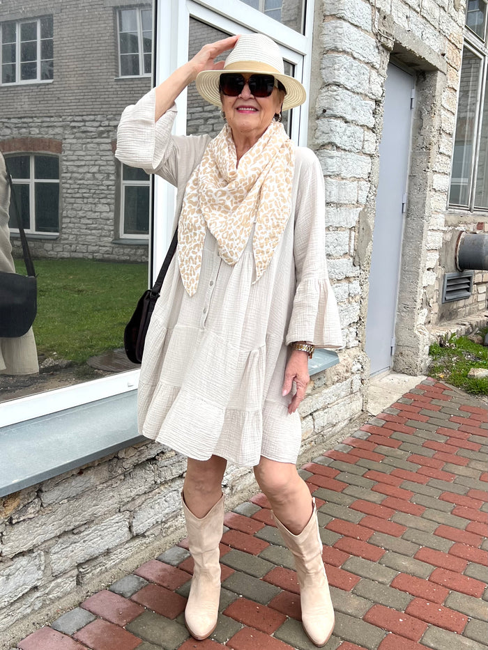 Brenda cotton scarf, beige