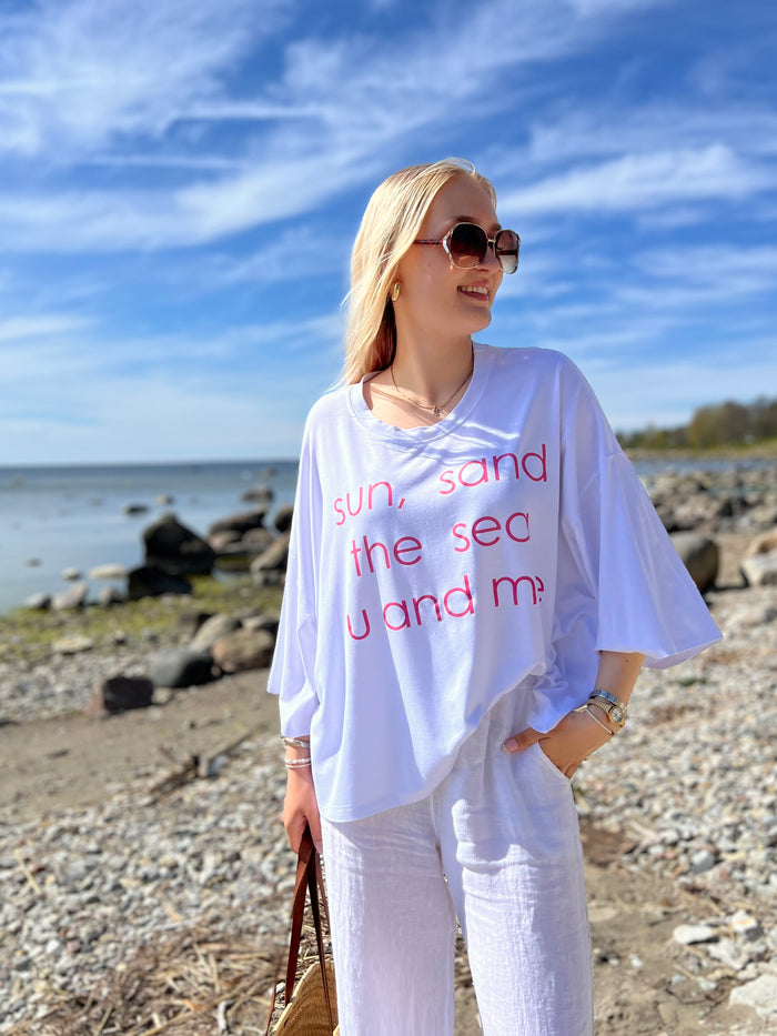 Sun & Sea -pusero, valkoinen