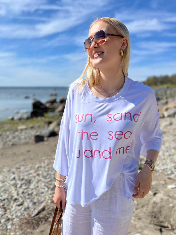 Sun & Sea -pusero, valkoinen