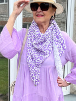 Brenda cotton scarf, lilac