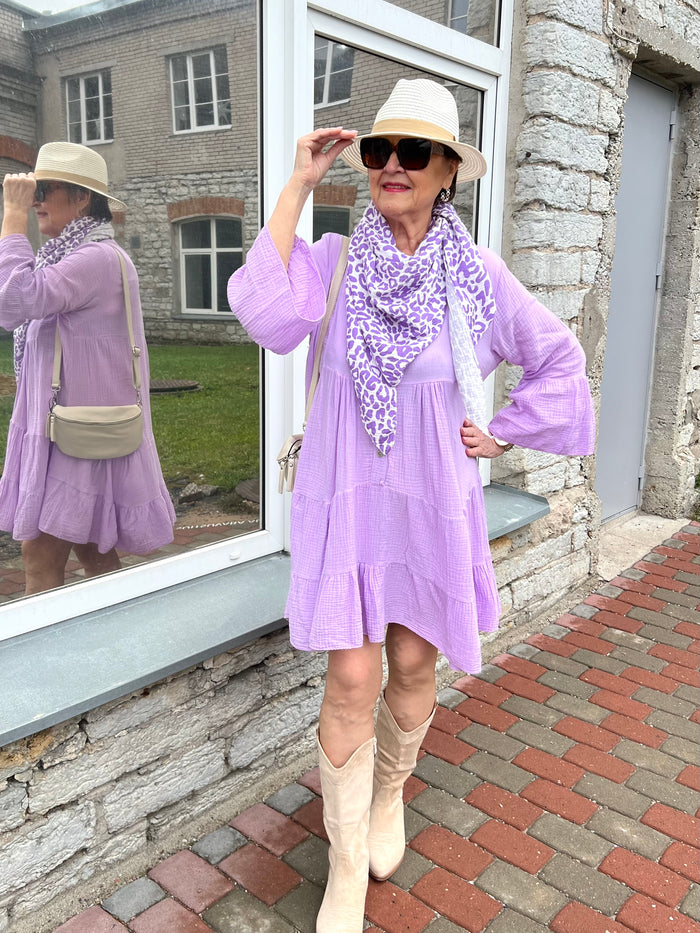 Brenda cotton scarf, lilac