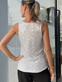 Sydney -paljettitoppi, hopea