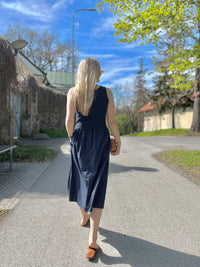 Letizia cotton dress, navy