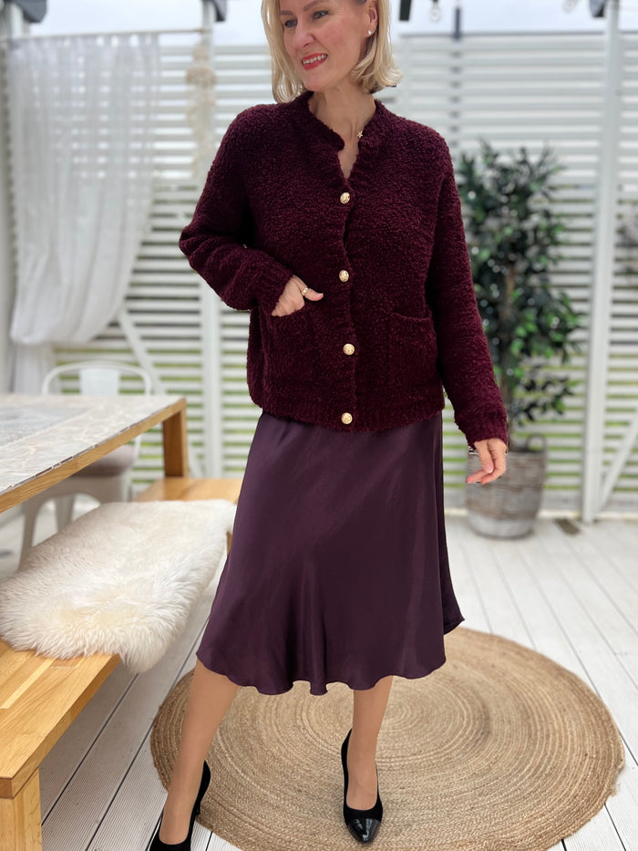Siena cardigan, burgundy