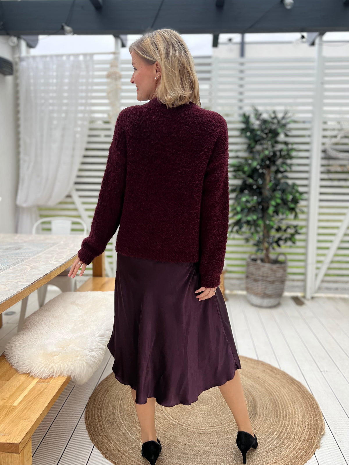 Siena cardigan, burgundy