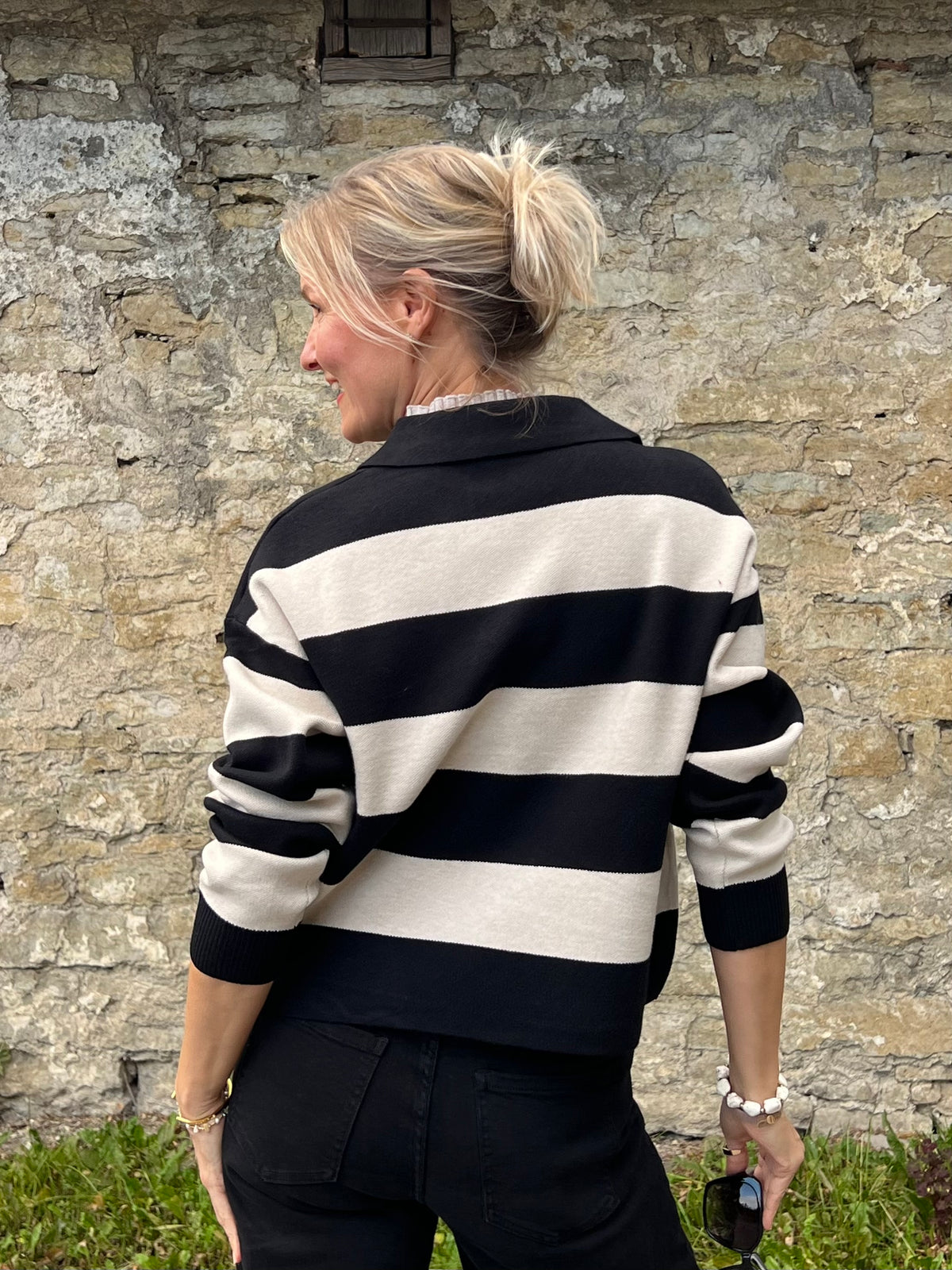 Brandi -neule, musta/beige