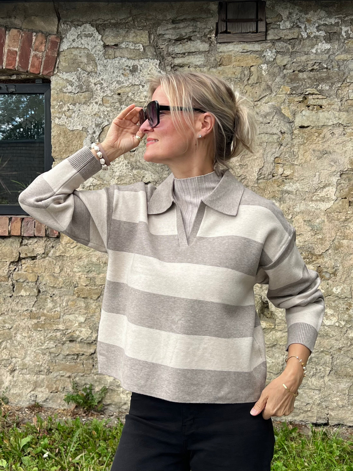 Brandi -neule, taupe/beige