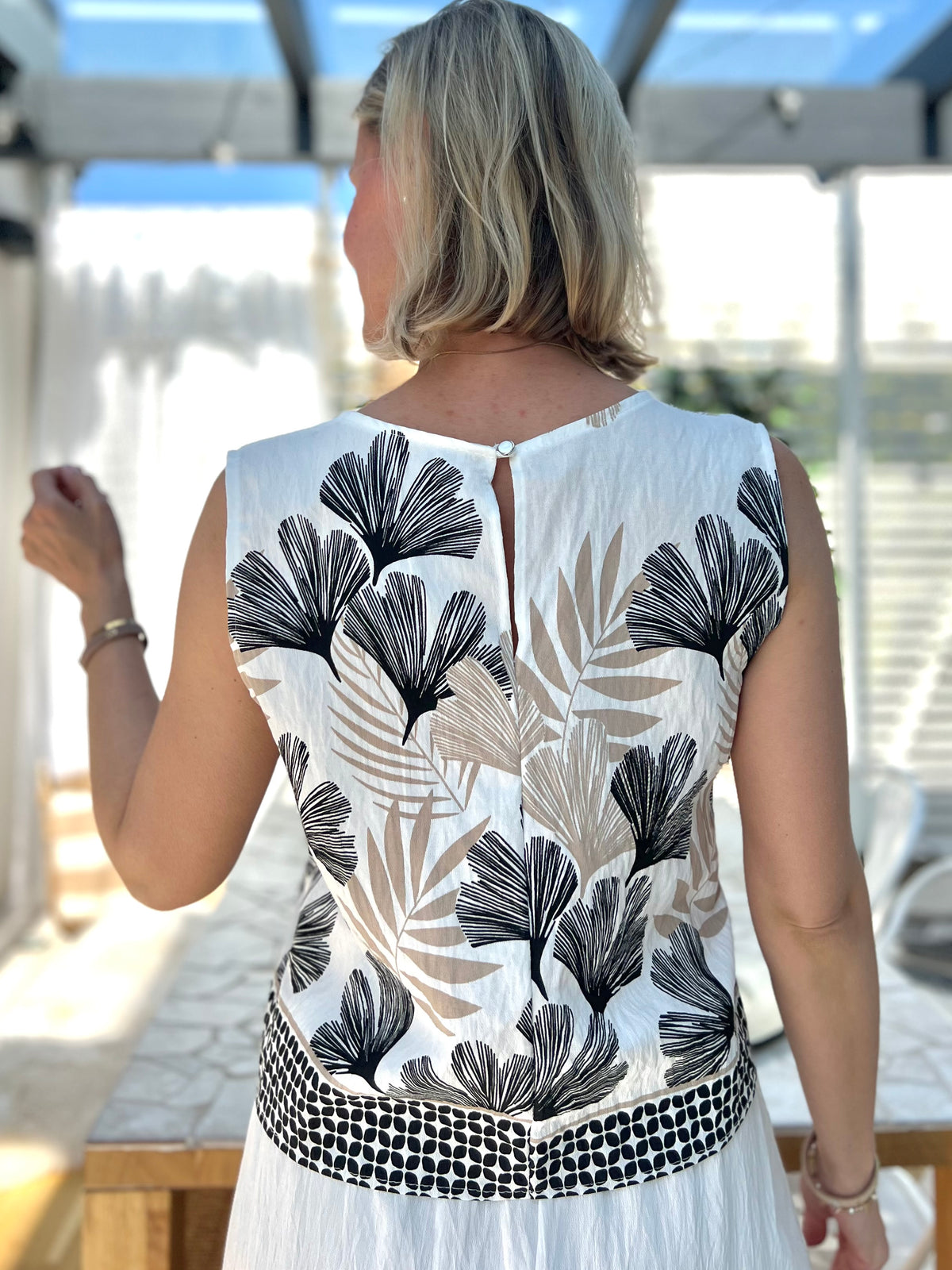 Palma Beach top, black