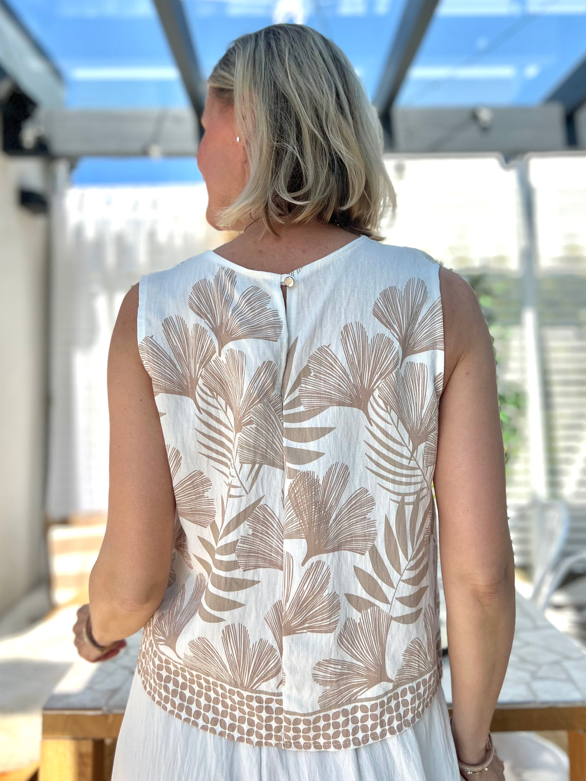 Palma Beach top, beige