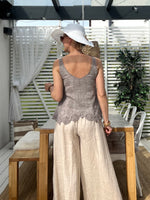 Arianna cotton top, taupe