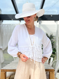 Boho bolero, white