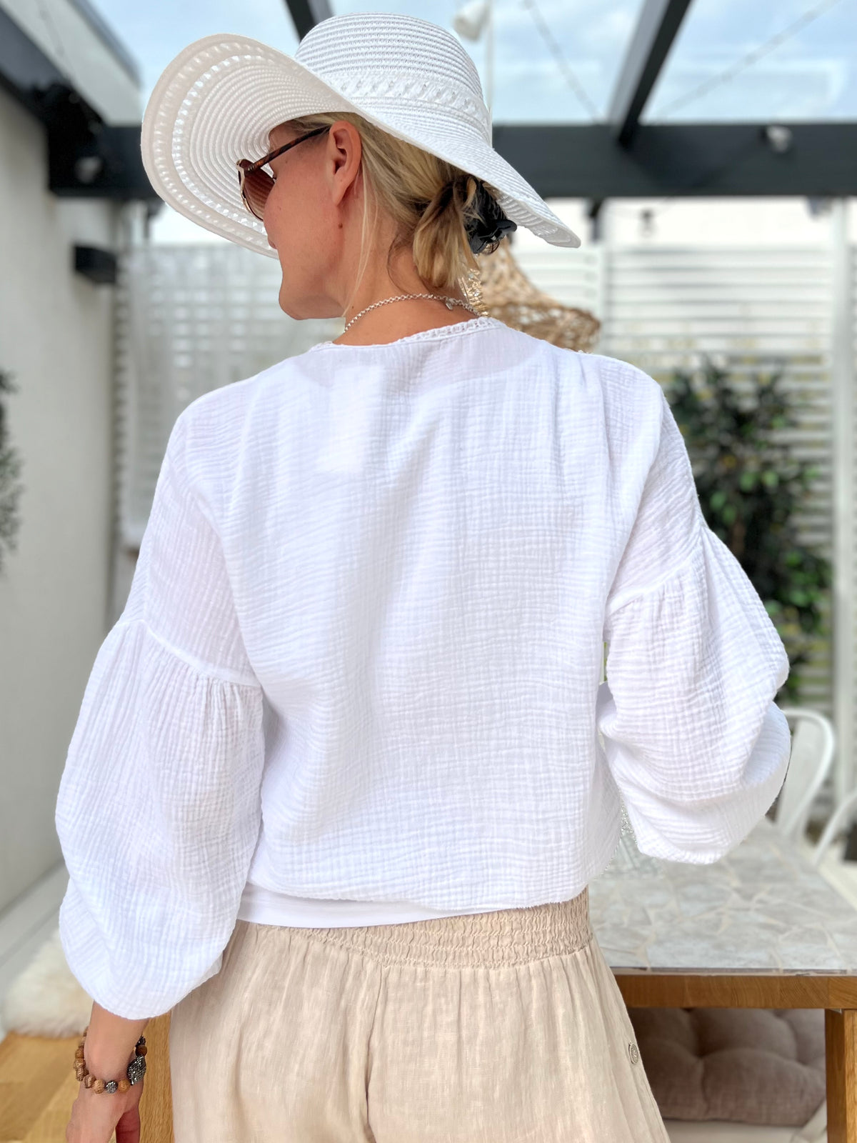 Boho bolero, white