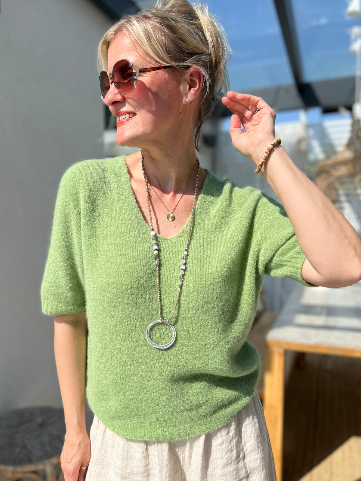 Aida -neule, vihreä