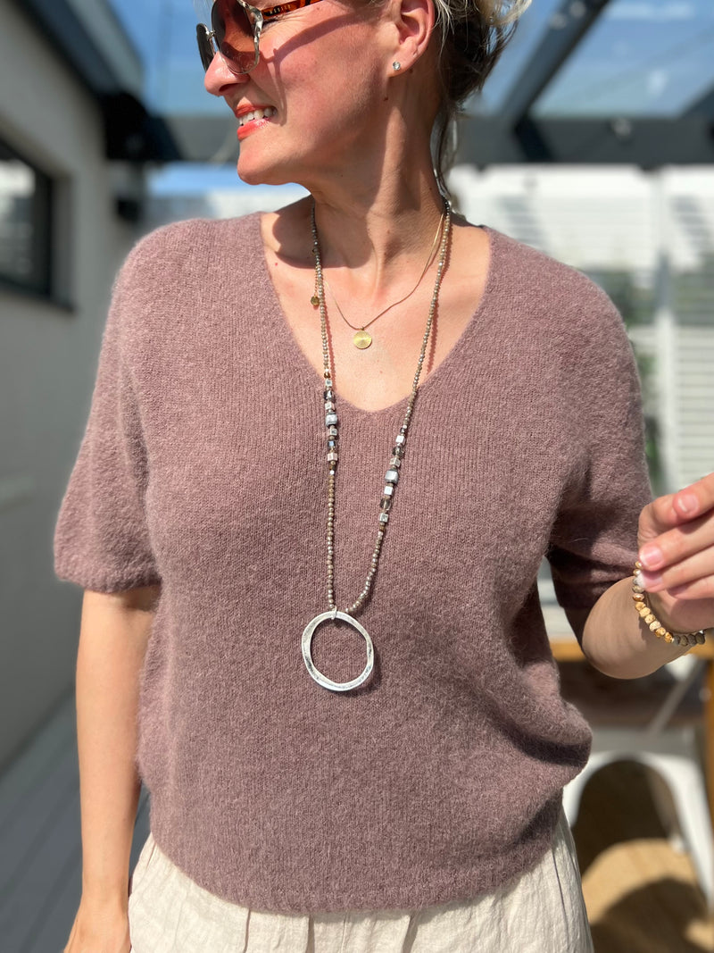 Aida -neule, taupe