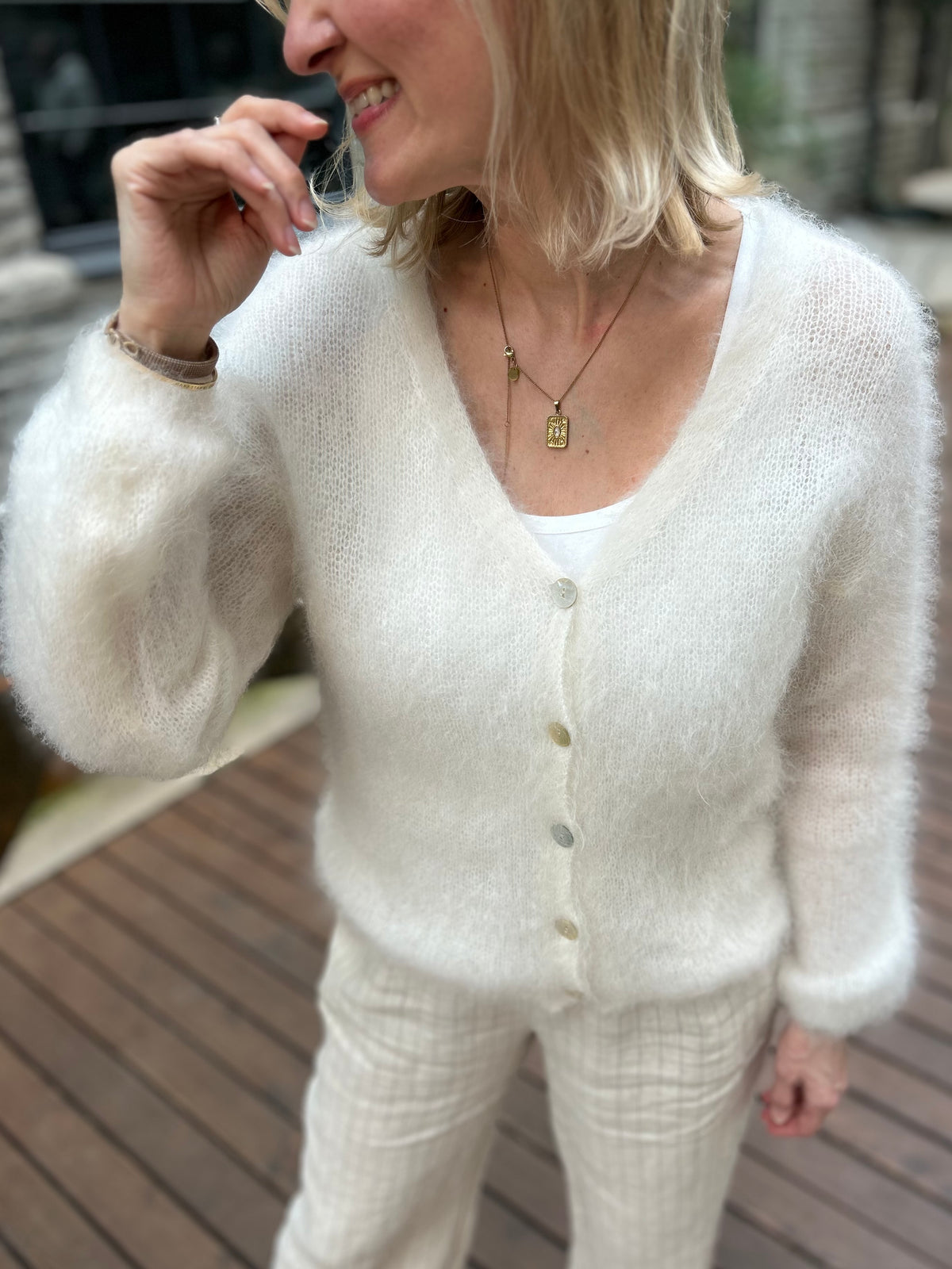 Ghita cardigan, cloud