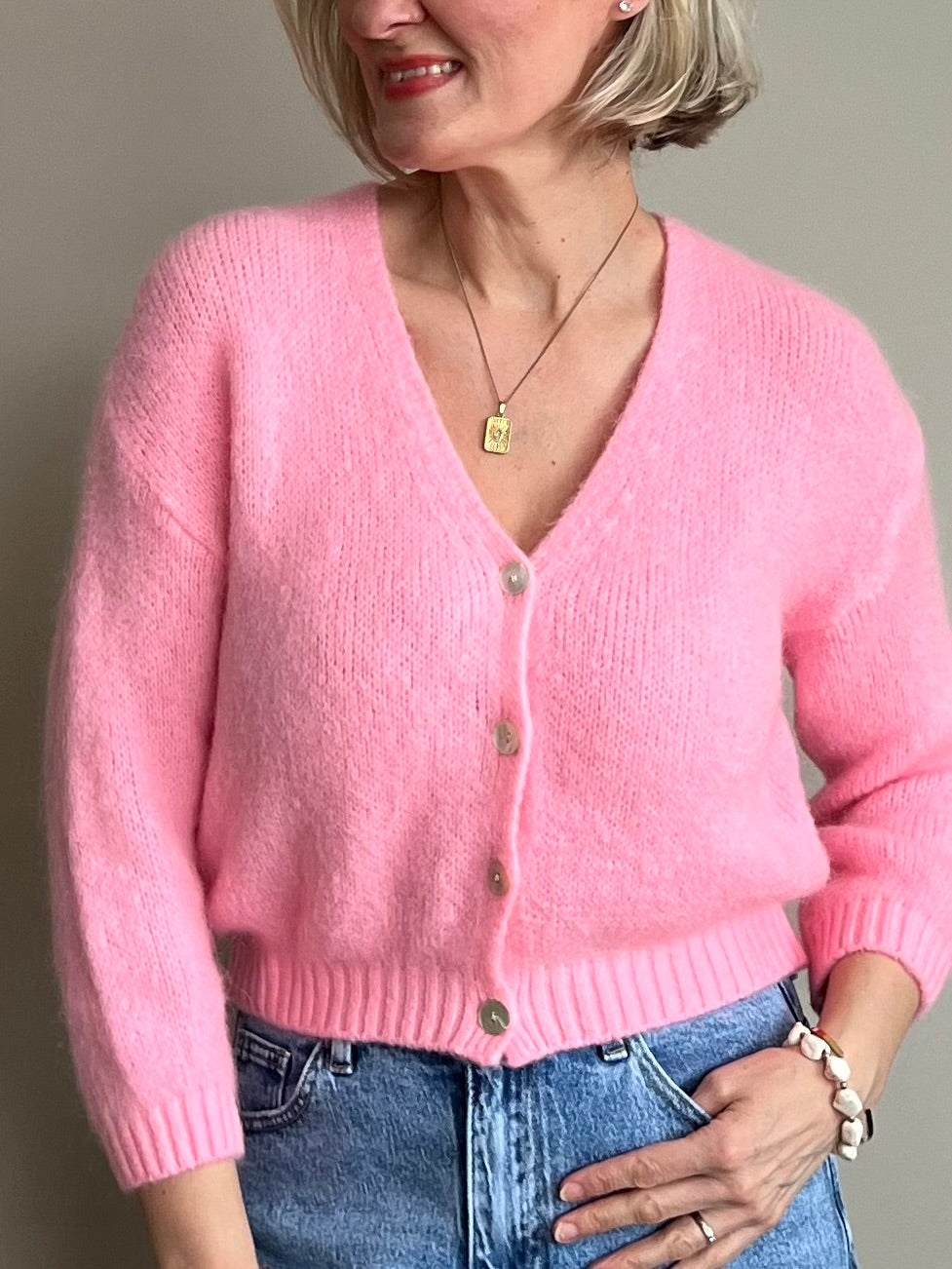 Flavia cardigan, pink