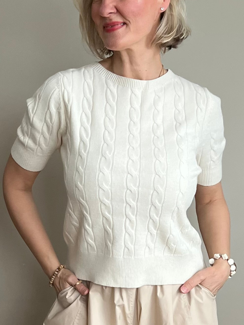 Lucy cable knit, off-white