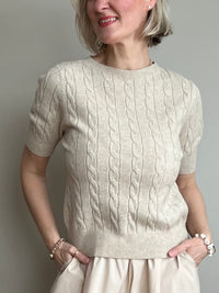 Lucy -palmikkoneule, beige