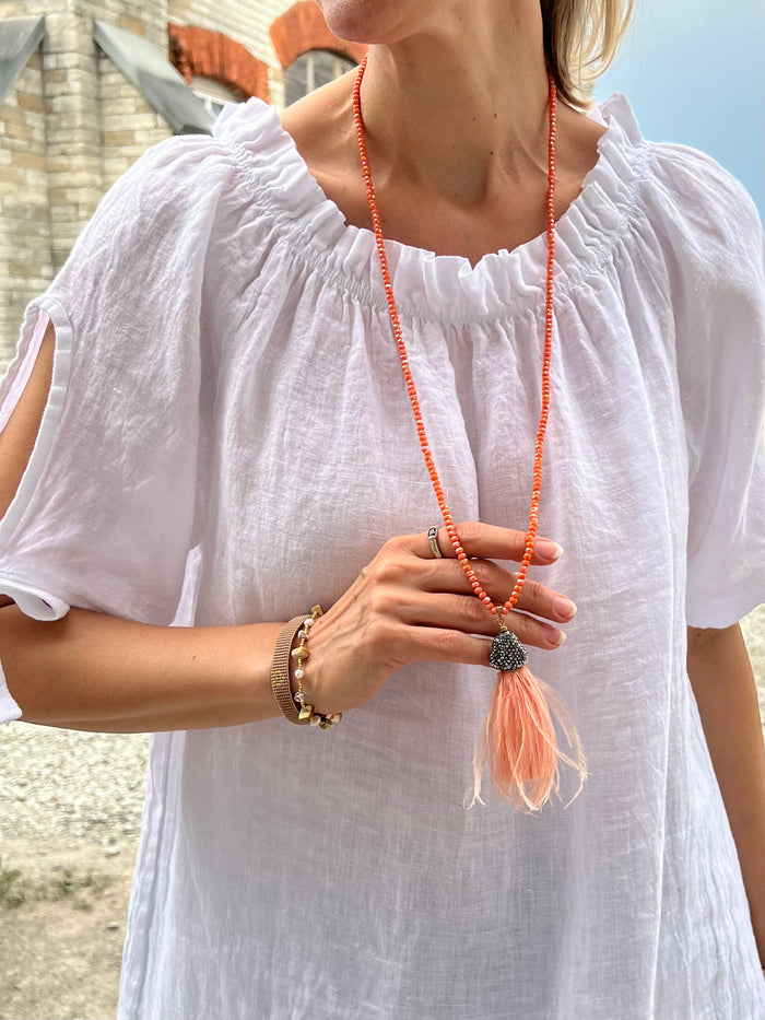 Necklace with tassel, choose a color