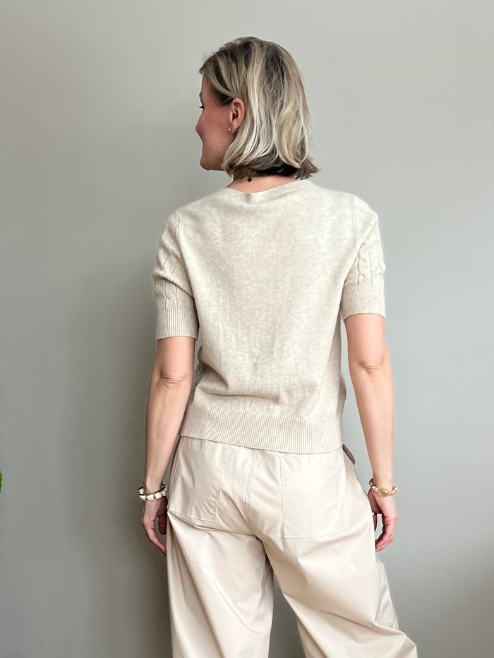 Lucy -palmikkoneule, beige