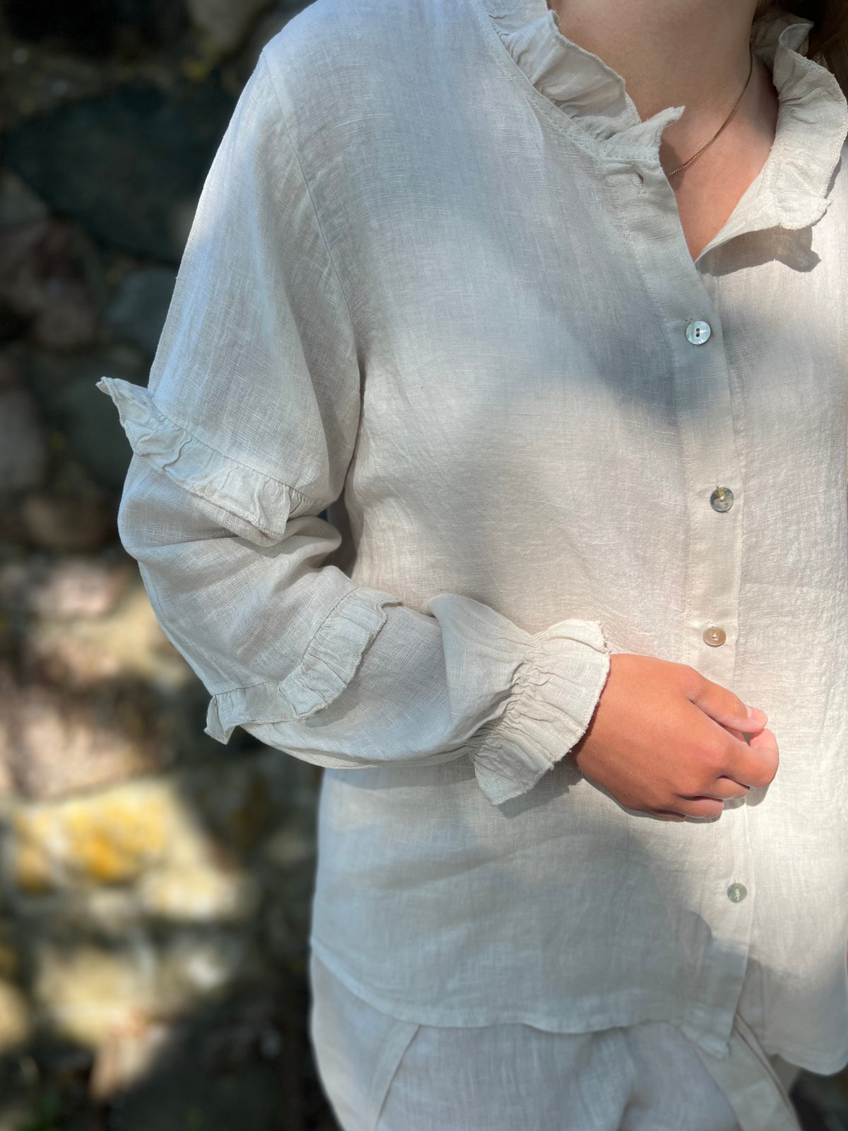 Cassia -pellavapaita, light sand