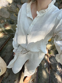 Cassia -pellavapaita, light sand