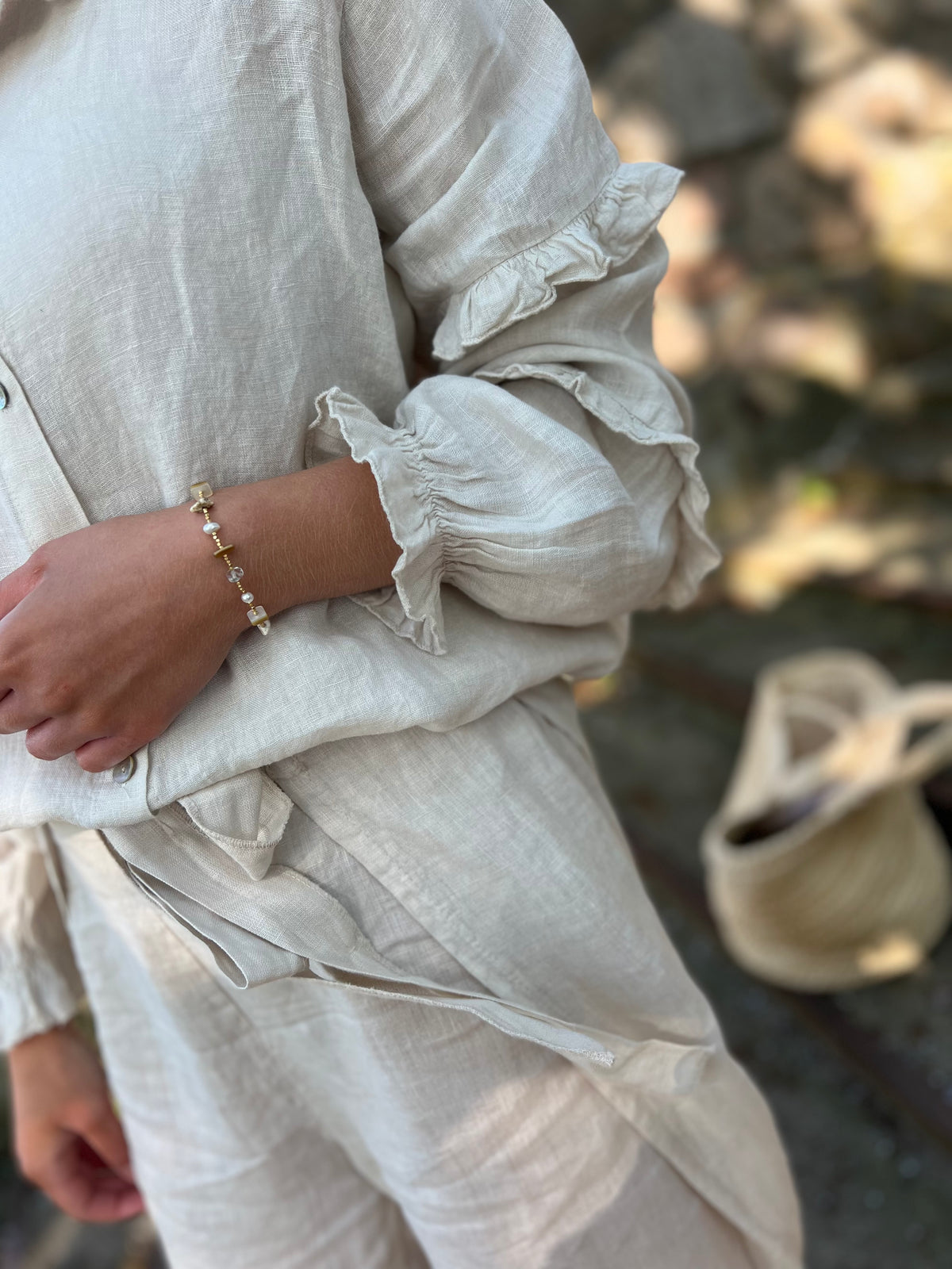 Zia linen pants, gray