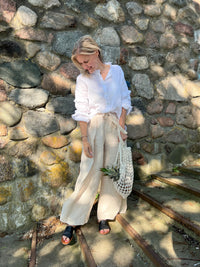 Zia linen pants, gray