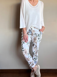 Serene -joggerit, valkoinen