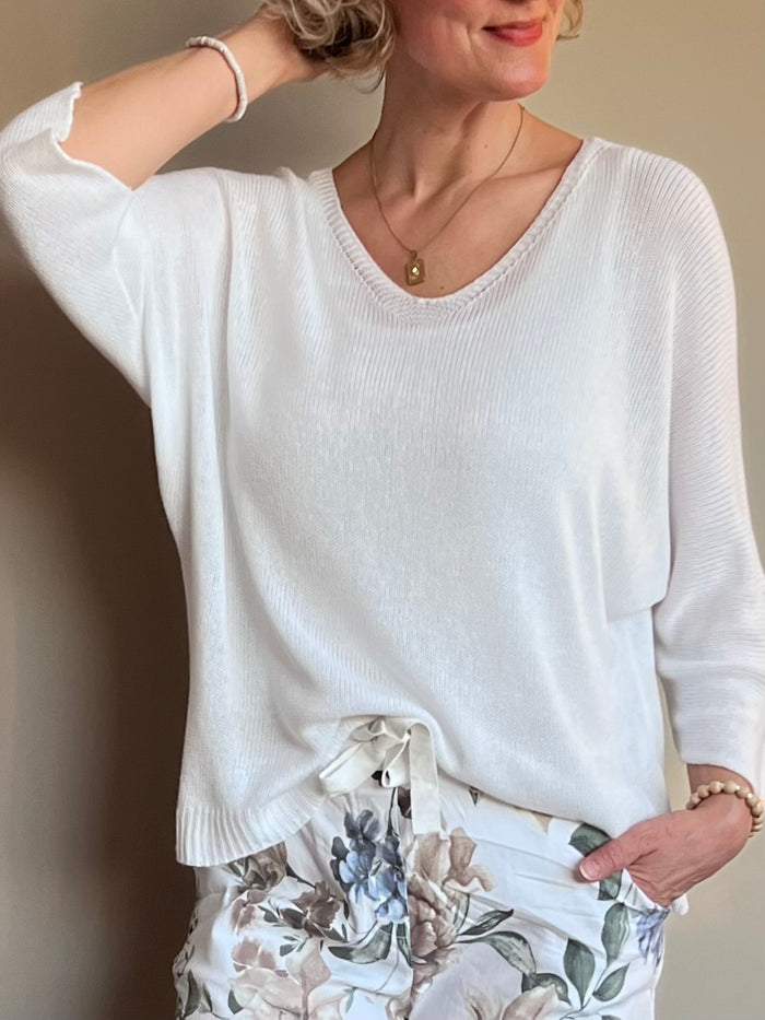 Elenore -neule, valkoinen