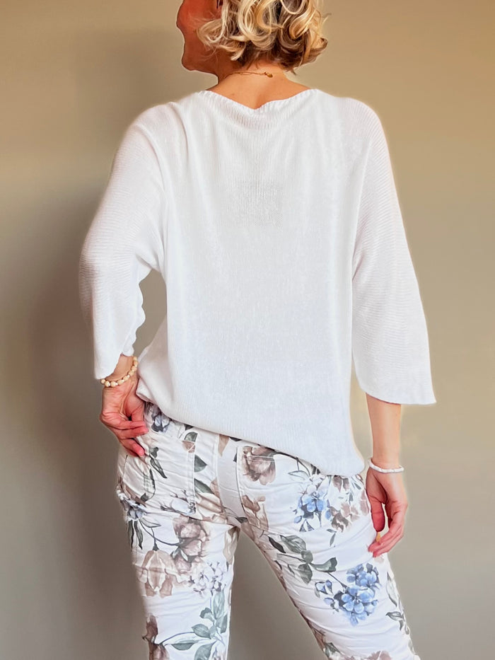 Elenore -neule, valkoinen