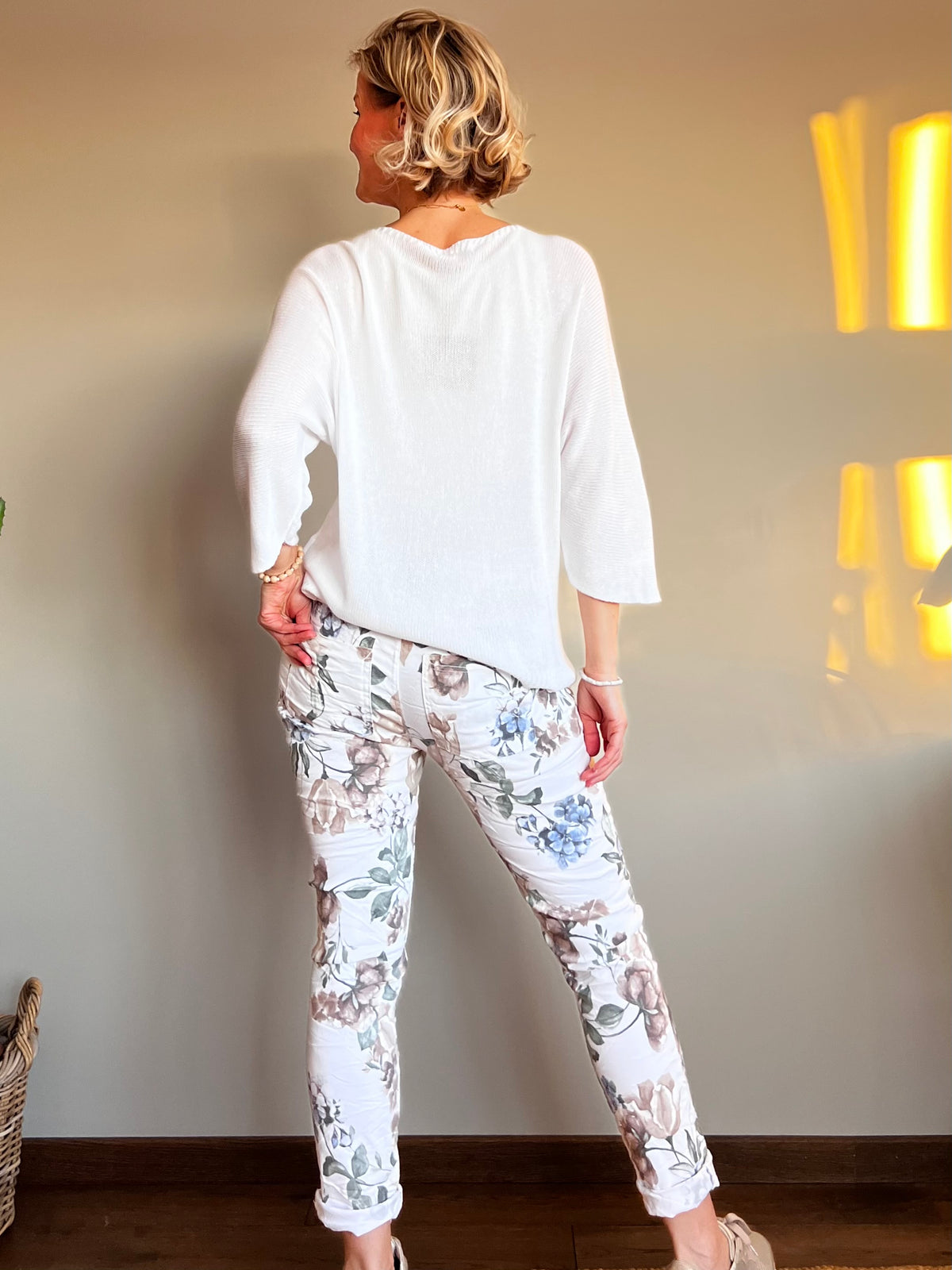 Serene -joggerit, valkoinen