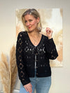 Crochet cardigan, black