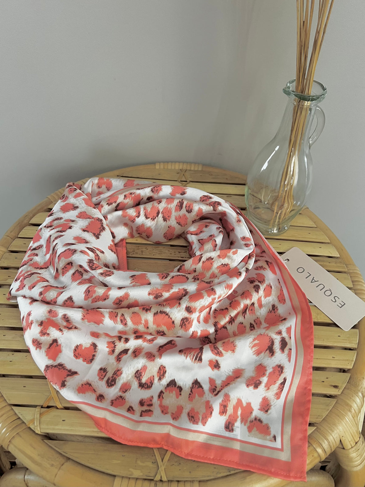 Print scarf, light orange